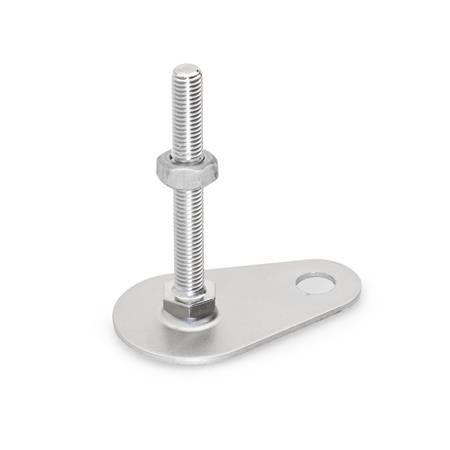 GN-45-Stainless-Steel-Levelling-feet-A4-with-fixing-lug-drop-shape-D0-Without-rubber-pad-SK-With-nut-external-hexagon-at-the-bottom