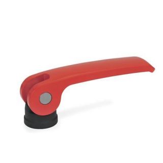 GN-927.4-Clamping-levers-with-eccentrical-cam-with-internal-thread-lever-zinc-die-casting-R-Red-RAL-3000-Plastic-contact-plate-without-setting-nut
