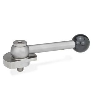 GN-918.7-Clamping-bolts-downward-clamping-Stainless-Steel-GV-With-ball-lever-straight-serration-R-By-clockwise-rotation-drawn-version