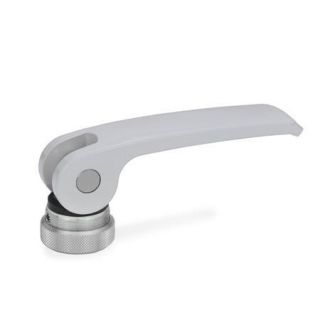 GN-927.4-Clamping-levers-with-eccentrical-cam-with-internal-thread-lever-zinc-die-casting-S-Silver-RAL-9006-Plastic-contact-plate-with-setting-nut