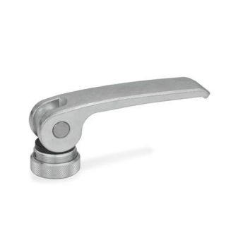 GN-927.3-Clamping-levers-with-eccentrical-cam-with-internal-thread-Lever-steel-Plastic-contact-plate-with-setting-nut