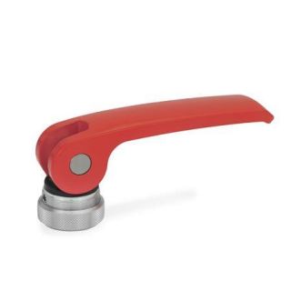 GN-927.4-Clamping-levers-with-eccentrical-cam-with-internal-thread-lever-zinc-die-casting-Plastic-contact-plate-with-setting-nut-R-Red-RAL-3000