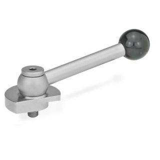 GN-918.7-Clamping-bolts-downward-clamping-Stainless-Steel-KV-With-ball-lever-angular-serration-R-By-clockwise-rotation-drawn-version