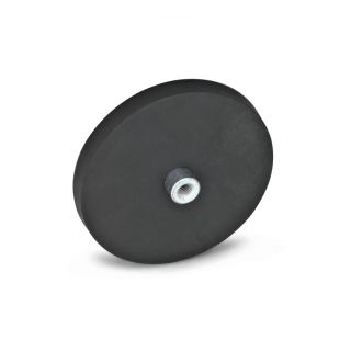 GN-51.2-Retaining-Magnets-with-Internal-Thread-with-Rubber-Jacket-SW-Black