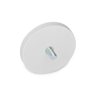 GN-51.3-Retaining-magnets-with-threaded-stud-with-rubber-jacket-WS-White