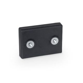 GN-57.1-Retaining-magnets-rectangular-shaped-with-rubber-jacket-B-With-2-internalthreadsbr-SW-Black