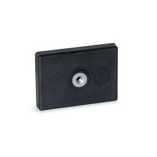 GN-57.1-Retaining-magnets-rectangular-shaped-with-rubber-jacket-A-With-1-internal-thread-SW-Black