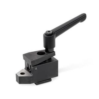 GN-9190.2-Side-Clamps-with-Clamping-Thread-and-Support-Clamping-stroke-with-adjustable-hand-lever-With-serrated-clamping-jaw
