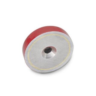 GN-58-Pot-magnets-with-bore-RT-Red-Lacquered