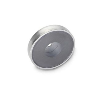 GN-50.45-Stainless-Steel-Retaining-magnets-with-bore-HF-Hard-ferrite