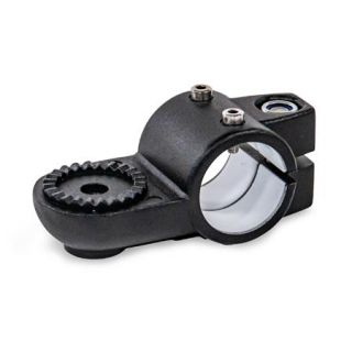 GN-278.1-Swivel-Clamp-Linear-Actuator-Connectors-Aluminum-G-with-slide-insert-AV-With-external-serration-SW-Black-RAL-9005-textured-finish