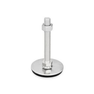 GN-41-Stainless-Steel-Levelling-feet-Material-no.-AISI-304-A2-D3-With-rubber-pad-vulcanized-black-SK-With-nut-external-hexagon-at-the-bottom