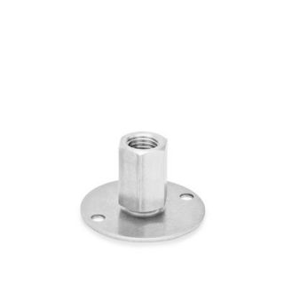 GN-41-Stainless-Steel-Levelling-feet-Material-no.-AISI-304-A2-B0-Without-rubber-pad-with-2-mounting-holes-X-External-hexagon-with-female-thread