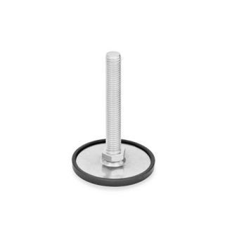 GN-41-Stainless-Steel-Levelling-feet-Material-no.-AISI-304-A2-D1-With-rubber-pad-clipped-on-black-S-Without-nut-external-hexagon-at-the-bottom