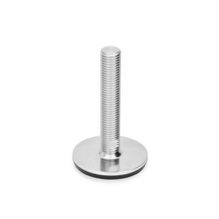 GN-41-Stainless-Steel-Levelling-feet-Material-no.-AISI-304-A2-D3-With-rubber-pad-vulcanized-black-T-Without-nut-wrench-flat-at-the-bottom