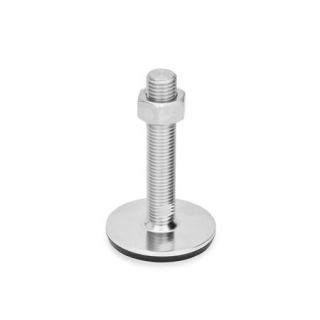 GN-41-Stainless-Steel-Levelling-feet-Material-no.-AISI-304-A2-D3-With-rubber-pad-vulcanized-black-TK-With-nut-wrench-flat-at-the-bottom