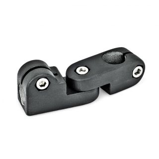 GN-283-Swivel-clamp-connector-joints-Aluminum-SW-Black-RAL-9005-textured-finish