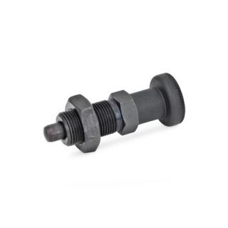 GN-617-Indexing-plunger-Steel-Plastic-knob-ST-Steel-AK-With-knob-with-lock-nut