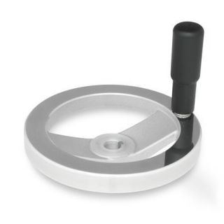 GN-322-Spoked-Handwheels-Plain-Rim-Polished-With-keyway-With-revolving-handle
