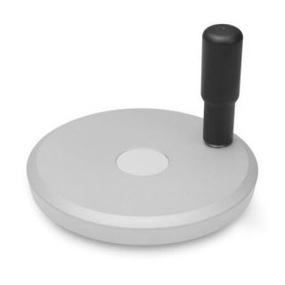 GN-923-Disk-Handwheels-Aluminum-Powder-Coated-SR-Silver-RAL-9006-textured-finish-With-revolving-handle