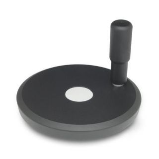 GN-923-Disk-Handwheels-Aluminum-Powder-Coated-SW-Black-RAL-9005-textured-finish-With-revolving-handle