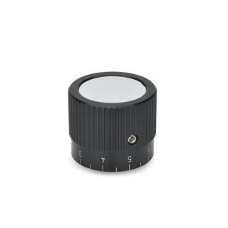 GN-726.1-Control-knobs-Aluminum-black-anodized-With-scale-0...9-20-graduations-With-grub-screw