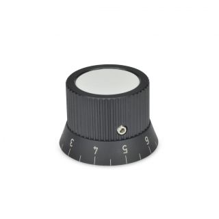 GN-726.2-Control-knobs-Aluminum-with-scale-ring-With-scale-0...9-20-graduations-With-grub-screw