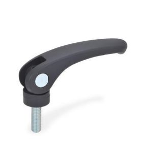 GN-926-Clamping-levers-with-eccentrical-cam-plastic-with-threaded-stud-steel-With-fixed-contact-plate
