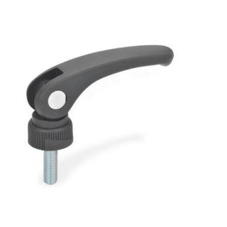 GN-926-Clamping-levers-with-eccentrical-cam-plastic-with-threaded-stud-steel-With-adjustable-contact-plate