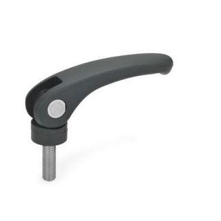 GN-926.1-Clamping-levers-with-eccentrical-cam-plastic-threaded-stud-Stainless-Steel-With-fixed-contact-plate