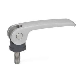 GN-927.5-Clamping-levers-with-eccentrical-cam-with-threaded-stud-lever-Stainless-Steel-Plastic-contact-plate-without-setting-nut