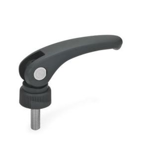 GN-926.1-Clamping-levers-with-eccentrical-cam-plastic-threaded-stud-Stainless-Steel-With-adjustable-contact-plate