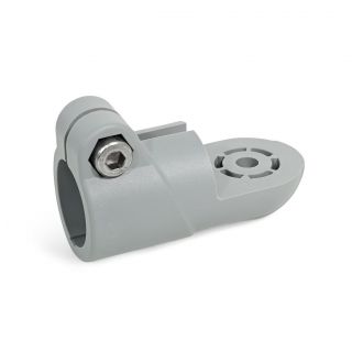 GN-276.9-Swivel-Clamp-Connectors-Plastic-Without-centring-step-smooth-GR-Gray-RAL-7040-matt-finish