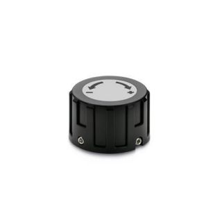 GN-957.1-Control-Knobs-Plastic-for-Position-Indicators-With-lettering-with-arrow-ascending-clockwise-DGR-Gray-RAL-7035-matte-finish